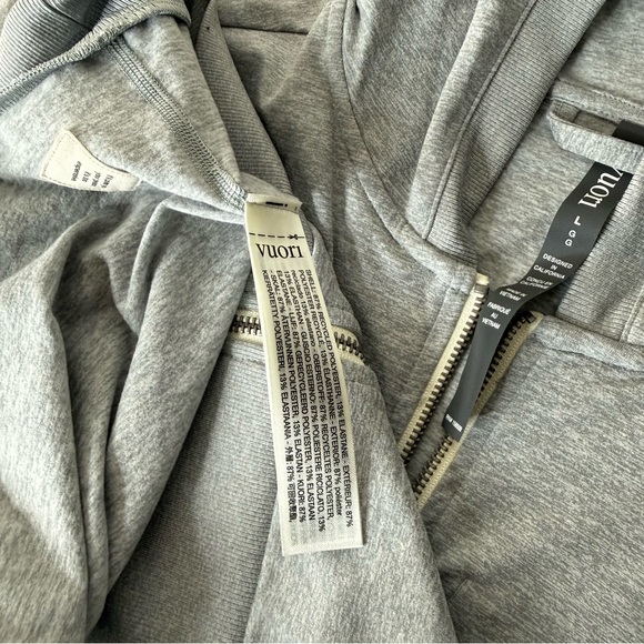New Vuori Men’s Apparel Coronado Hoodie Light Heather Grey Size Large V243 #Gym - Picture 6 of 8